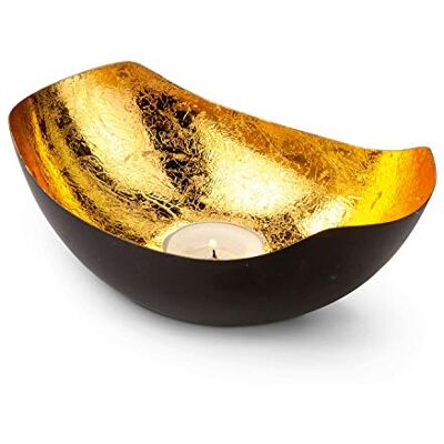 ROMINOX Artykuł prezentowy świecznik na świeczki typu tealight, ze złotą folią, Boże Narodzenie, przyjęcie przy grillu, Walentynki, Dzień Matki; różne wzory (aula (ok. 16,3 x 11,1 x 6 cm) ROMINOX Artykuł prezentowy świecznik na świeczki typu tealight, ze złotą folią, Boże Narodzenie, przyjęcie przy grillu, Walentynki, Dzień Matki; różne wzory (aula (ok. 16,3 x 11,1 x 6 cm)
