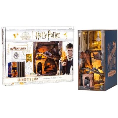 Revell Tiny Adventures, Gringotts Bank Harry Potter, Magische Miniaturwelt der Gringotts Bank, Handgefertigte Buchstütze, Perfekt dla fanów Sammlera i Harry'ego Pottera Revell Tiny Adventures, Gringotts Bank Harry Potter, Magische Miniaturwelt der Gringotts Bank, Handgefertigte Buchstütze, Perfekt dla fanów Sammlera i Harry'ego Pottera
