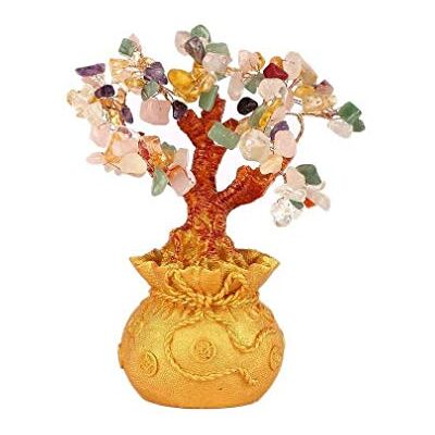 lachineuse Drzewo Feng Shui 5 elementów – drzewo szczęścia 17 cm – japońska dekoracja azjatycka – drzewo szczęścia ze złotym wsparciem – azjatycka dekoracja z kamieni szlachetnych – japoński obiekt lachineuse Drzewo Feng Shui 5 elementów – drzewo szczęścia 17 cm – japońska dekoracja azjatycka – drzewo szczęścia ze złotym wsparciem – azjatycka dekoracja z kamieni szlachetnych – japoński obiekt