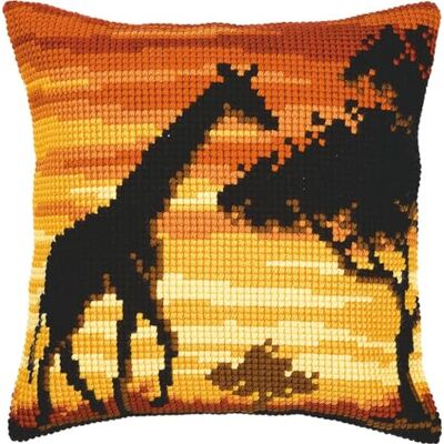 Vervaco Zestaw do Haftu Krzyżykowego Poduszka ŻYRAFA Kanwa z Nadrukiem 40 x 40 cm Gruba Włóczka Akrylowa Zrób to Sam Dekoracja Domu DIY Cross Stitch Kit Vervaco Zestaw do Haftu Krzyżykowego Poduszka ŻYRAFA Kanwa z Nadrukiem 40 x 40 cm Gruba Włóczka Akrylowa Zrób to Sam Dekoracja Domu DIY Cross Stitch Kit