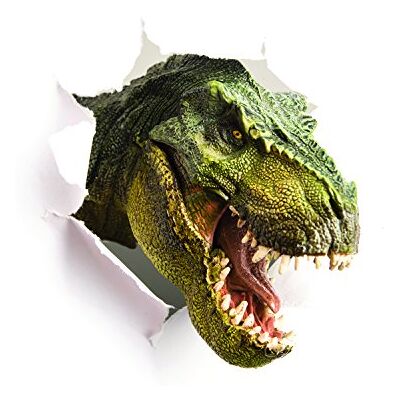 Unknown - Dino 3D Trompe-l’œil - Wielobarwny - 120x120 cm - Naklejka naścienna Unknown - Dino 3D Trompe-l’œil - Wielobarwny - 120x120 cm - Naklejka naścienna