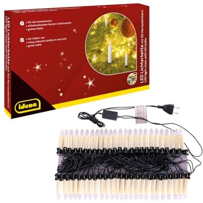 Idena 50er Kerzen LED Lichterkette grün 26,0 m - Girlanda Idena 50er Kerzen LED Lichterkette grün 26,0 m - Girlanda