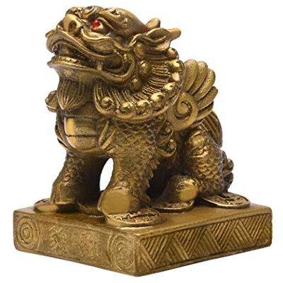 BRASSTAR Feng Shui mosiężna figurka Pi Yao/Kylin 3,5 (wys.) figurka smoka-awatara dla bogactwa, szczęścia, ochrony dobrobytu, dekoracja domu, rzeźba, kolekcja prezentów PTZY011 BRASSTAR Feng Shui mosiężna figurka Pi Yao/Kylin 3,5 (wys.) figurka smoka-awatara dla bogactwa, szczęścia, ochrony dobrobytu, dekoracja domu, rzeźba, kolekcja prezentów PTZY011