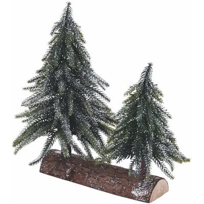 Tivoli XMas drewniana dekoracja bożonarodzeniowa z dwoma drzewkami Tivoli XMas drewniana dekoracja bożonarodzeniowa z dwoma drzewkami