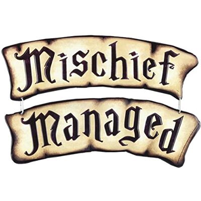 Open Road Brands Harry Potter Mischief Managed Tłoczony metalowy znak sztuka ścienna w stylu vintage Harry Potter do sypialni lub pokoju filmowego Open Road Brands Harry Potter Mischief Managed Tłoczony metalowy znak sztuka ścienna w stylu vintage Harry Potter do sypialni lub pokoju filmowego