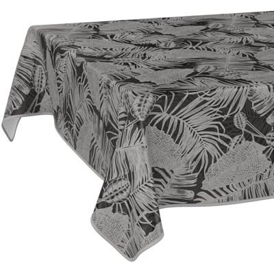 ANRO Obrus ceratowy, zmywalny, zmywalny, odporny na działanie wody, z efektem lotosu, motyw tropikalny, 240 x 140 cm, obszyty ANRO Obrus ceratowy, zmywalny, zmywalny, odporny na działanie wody, z efektem lotosu, motyw tropikalny, 240 x 140 cm, obszyty