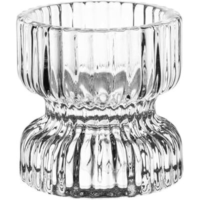 Olympia Świecznik/świecznik szklany prążkowany 52 x 52 mm (pudełko 6) Olympia Świecznik/świecznik szklany prążkowany 52 x 52 mm (pudełko 6)