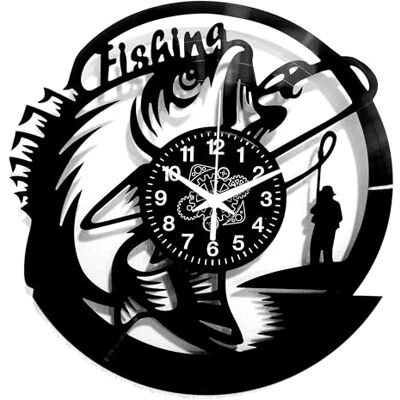Instant Karma Clocks Zegar ścienny wędkarski sportowy Rybak Design Dekoracja domu nad jeziorem Pomysł na prezent Instant Karma Clocks Zegar ścienny wędkarski sportowy Rybak Design Dekoracja domu nad jeziorem Pomysł na prezent