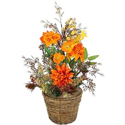 Flair Flower Sztuczne kwiaty, dalie w doniczce, 50 cm, dekoracja kwiatowa, dekoracja na Halloween, jesień, jesień, jesień, dekoracja jesienna, sztuczne kwiaty, jedwabne kwiaty, Święto Dziękczynienia, pomarańczowe Flair Flower Sztuczne kwiaty, dalie w doniczce, 50 cm, dekoracja kwiatowa, dekoracja na Halloween, jesień, jesień, jesień, dekoracja jesienna, sztuczne kwiaty, jedwabne kwiaty, Święto Dziękczynienia, pomarańczowe