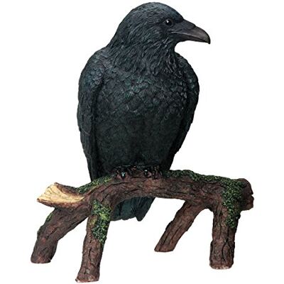 SUMMIT COLLECTION YTC Summit International Black Raven Bird on Tree Branch Figurka Kruk Gotycka Dekoracja Kolekcjonerska Nowość SUMMIT COLLECTION YTC Summit International Black Raven Bird on Tree Branch Figurka Kruk Gotycka Dekoracja Kolekcjonerska Nowość