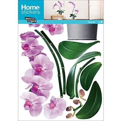 DRAEGER Tatuaż ścienny różowy orchidea, Naklejki na ścianę DRAEGER Tatuaż ścienny różowy orchidea, Naklejki na ścianę