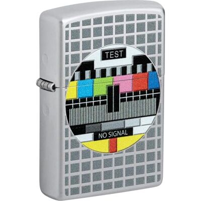 Zippo Zapalniczka Sztormowa No TV Signal Design, Satynowy Chrom, Colour Image, Napełniana, Wielokrotnego Użytku, Odporna na Wiatr, Pudełko Upominkowe, Wyprodukowano w USA Zippo Zapalniczka Sztormowa No TV Signal Design, Satynowy Chrom, Colour Image, Napełniana, Wielokrotnego Użytku, Odporna na Wiatr, Pudełko Upominkowe, Wyprodukowano w USA