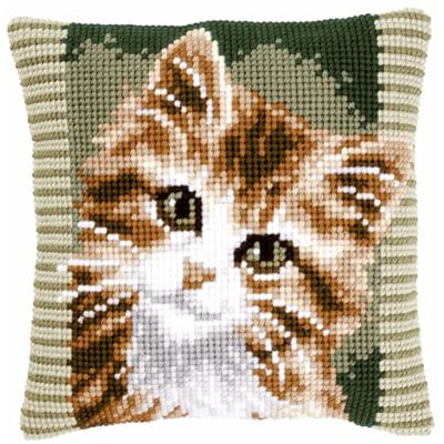 Vervaco Zestaw do Haftu Krzyżykowego Poduszka BRĄZOWY KOT Kanwa z Nadrukiem 40 x 40 cm Gruba Włóczka Akrylowa Zrób to Sam Dekoracja Domu DIY Cross Stitch Kit Vervaco Zestaw do Haftu Krzyżykowego Poduszka BRĄZOWY KOT Kanwa z Nadrukiem 40 x 40 cm Gruba Włóczka Akrylowa Zrób to Sam Dekoracja Domu DIY Cross Stitch Kit