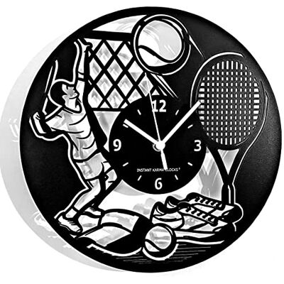 Instant Karma Clocks Natychmiastowa Karma zegary ścienne tenis gracz rakieta piłka cichy pomysł na prezent Instant Karma Clocks Natychmiastowa Karma zegary ścienne tenis gracz rakieta piłka cichy pomysł na prezent