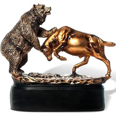 MEPERPER Wall Street Statua byka i niedźwiedzia, prezenty maklera giełdowego MEPERPER Wall Street Statua byka i niedźwiedzia, prezenty maklera giełdowego