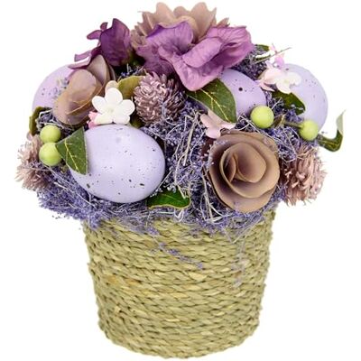 Flair Flower Kompozycja ze sztucznych kwiatów, jajko, suszone kwiaty w doniczce, hortensja, dekoracja wielkanocna, jajko wielkanocne, dekoracja stołu, dekoracja na Wielkanoc, sztuczny wiosenny kwiat, dekoracja Flair Flower Kompozycja ze sztucznych kwiatów, jajko, suszone kwiaty w doniczce, hortensja, dekoracja wielkanocna, jajko wielkanocne, dekoracja stołu, dekoracja na Wielkanoc, sztuczny wiosenny kwiat, dekoracja
