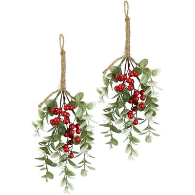 Flair Flower Wiszący krzew z eukaliptusa, sztuczne jagody, 35 cm, dekoracja adwentowa, wiązka, dekoracja ścienna, gałązki eukaliptusa, girlanda wisząca, dekoracja stołu, dekoracja drzwi, dekoracja ścienna, Boże Flair Flower Wiszący krzew z eukaliptusa, sztuczne jagody, 35 cm, dekoracja adwentowa, wiązka, dekoracja ścienna, gałązki eukaliptusa, girlanda wisząca, dekoracja stołu, dekoracja drzwi, dekoracja ścienna, Boże