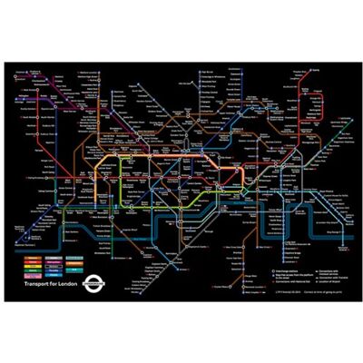 Pyramid London Transport 8 nadruk na drewnie, wielokolorowy, 40 x 59 cm Pyramid London Transport 8 nadruk na drewnie, wielokolorowy, 40 x 59 cm