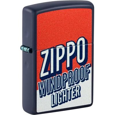 Zippo Zapalniczka Sztormowa, Wiatroodporna, Granatowa, Matowa, Kolorowa Konstrukcja, Możliwość Ponownego Napełnienia, Odporna na Wiatr, Wzornictwo, Pudełko na Prezent, Wyprodukowana w USA Zippo Zapalniczka Sztormowa, Wiatroodporna, Granatowa, Matowa, Kolorowa Konstrukcja, Możliwość Ponownego Napełnienia, Odporna na Wiatr, Wzornictwo, Pudełko na Prezent, Wyprodukowana w USA