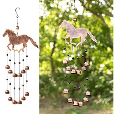 Dawhud Direct 24-inch H Galloping Horse Wind Chimes for Outside Unique Moon Decor Galloping Horse Windchimes Outdoor Decorations Garden Decoration, Gift for Women, Mom, Grandma, Unisex Dawhud Direct 24-inch H Galloping Horse Wind Chimes for Outside Unique Moon Decor Galloping Horse Windchimes Outdoor Decorations Garden Decoration, Gift for Women, Mom, Grandma, Unisex