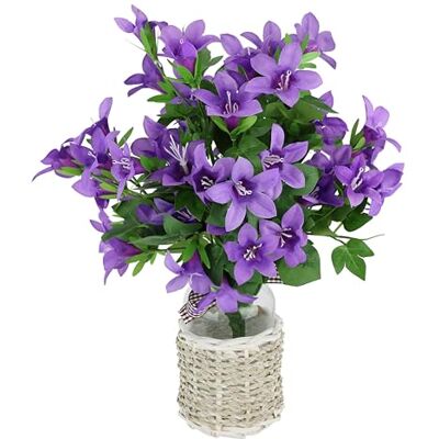 Flair Flower Bukiet dzwonków w wazonie, 36 cm, gwiazdki, sztuczne kwiaty, dekoracja stołu, dekoracja stołu, kwiaty dekoracyjne, na wesele, bukiet lilii, bez Flair Flower Bukiet dzwonków w wazonie, 36 cm, gwiazdki, sztuczne kwiaty, dekoracja stołu, dekoracja stołu, kwiaty dekoracyjne, na wesele, bukiet lilii, bez