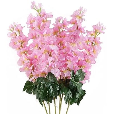 Różowe Sztuczne Delphinium - Opakowanie 6 sztuk - 75cm Różowe Sztuczne Delphinium - Opakowanie 6 sztuk - 75cm