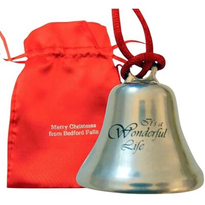 Westmon Works 'It's A Wonderful Life Christmas Ornament Bell on Ribbon Gift Boxed Movie Souvenir Steel Metal Keepsake Decoration Made in The USA Westmon Works 'It's A Wonderful Life Christmas Ornament Bell on Ribbon Gift Boxed Movie Souvenir Steel Metal Keepsake Decoration Made in The USA