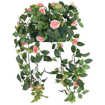Flair Flower Sztuczne kwiaty w pudełku, 57 cm, dekoracyjne róże, sztuczne róże, krzak, dzika róża, sztuczna roślina, dekoracja ślubna, dekoracja kwiatowa, jedwabne kwiaty, dekoracyjne kwiaty Flair Flower Sztuczne kwiaty w pudełku, 57 cm, dekoracyjne róże, sztuczne róże, krzak, dzika róża, sztuczna roślina, dekoracja ślubna, dekoracja kwiatowa, jedwabne kwiaty, dekoracyjne kwiaty