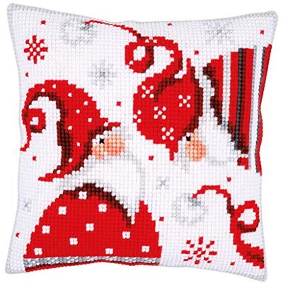 Vervaco Zestaw do Haftu Krzyżykowego Poduszka ŚWIĄTECZNE SKRZATY I Kanwa z Nadrukiem 40 x 40 cm Gruba Włóczka Akrylowa Zrób to Sam Dekoracja Domu DIY Cross Stitch Kit Vervaco Zestaw do Haftu Krzyżykowego Poduszka ŚWIĄTECZNE SKRZATY I Kanwa z Nadrukiem 40 x 40 cm Gruba Włóczka Akrylowa Zrób to Sam Dekoracja Domu DIY Cross Stitch Kit