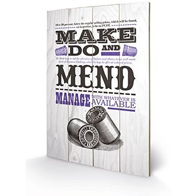 Pyramid Piramid International asintended (Make Do And Mend) drewniana ściana ścienna, drewno, wielokolorowa, 40 x 2,5 x 59 cm Pyramid Piramid International asintended (Make Do And Mend) drewniana ściana ścienna, drewno, wielokolorowa, 40 x 2,5 x 59 cm