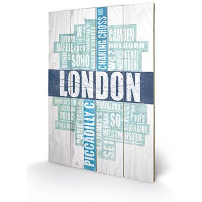 Pyramid Piramid International Barry Goodman (London Type) Sztuka drewniana, drewno, wielokolorowa, 40 x 2,5 x 59 cm Pyramid Piramid International Barry Goodman (London Type) Sztuka drewniana, drewno, wielokolorowa, 40 x 2,5 x 59 cm