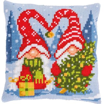 Vervaco Zestaw do Haftu Krzyżykowego Poduszka ŚWIĄTECZNE SKRZATY Kanwa z Nadrukiem 40 x 40 cm Gruba Włóczka Akrylowa Zrób to Sam Dekoracja Domu DIY Cross Stitch Kit Vervaco Zestaw do Haftu Krzyżykowego Poduszka ŚWIĄTECZNE SKRZATY Kanwa z Nadrukiem 40 x 40 cm Gruba Włóczka Akrylowa Zrób to Sam Dekoracja Domu DIY Cross Stitch Kit