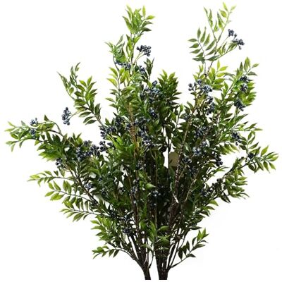 Liście Nandina Sztuczne Jagody Niebieskie - Sztuczne Liście Liście Nandina Sztuczne Jagody Niebieskie - Sztuczne Liście