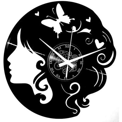 Instant Karma Clocks Zegar ścienny z winylu zegar z płyty gramofonowej z centrum piękności salon fryzjerski motyw nowoczesna dekoracja Instant Karma Clocks Zegar ścienny z winylu zegar z płyty gramofonowej z centrum piękności salon fryzjerski motyw nowoczesna dekoracja