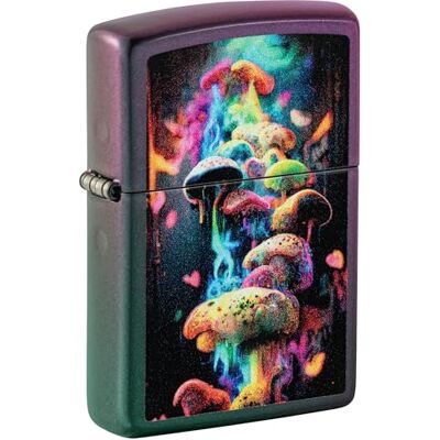Zippo Zapalniczka Sztormowa, Mushrooms, Fioletowe Iryzujące Wykończenie, Color Image, Napełniana, Wielokrotnego Użytku, Odporna na Wiatr, Pudełko Upominkowe, Wyprodukowano w USA Zippo Zapalniczka Sztormowa, Mushrooms, Fioletowe Iryzujące Wykończenie, Color Image, Napełniana, Wielokrotnego Użytku, Odporna na Wiatr, Pudełko Upominkowe, Wyprodukowano w USA