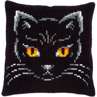 Vervaco Zestaw do Haftu Krzyżykowego Poduszka CZARNY KOT Kanwa z Nadrukiem 40 x 40 cm Gruba Włóczka Akrylowa Zrób to Sam Dekoracja Domu DIY Cross Stitch Kit Vervaco Zestaw do Haftu Krzyżykowego Poduszka CZARNY KOT Kanwa z Nadrukiem 40 x 40 cm Gruba Włóczka Akrylowa Zrób to Sam Dekoracja Domu DIY Cross Stitch Kit