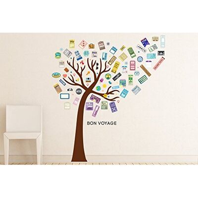 WALPLUS Naklejka na ścianę samoprzylepna naklejka na bagaż etykiety Huge Pink Tree Art Decals Home Restaurant dekoracja DIY Living sypialnia dekoracja 135 cm x 160 cm, wielokolorowa WALPLUS Naklejka na ścianę samoprzylepna naklejka na bagaż etykiety Huge Pink Tree Art Decals Home Restaurant dekoracja DIY Living sypialnia dekoracja 135 cm x 160 cm, wielokolorowa