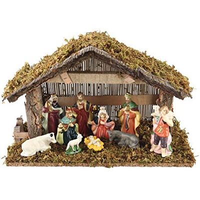Autour de Minuit Um Mitternacht 5 cre295 szopka bożonarodzeniowa z 10 figurkami do szopki porcelanowej brązowa Autour de Minuit Um Mitternacht 5 cre295 szopka bożonarodzeniowa z 10 figurkami do szopki porcelanowej brązowa