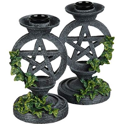 Nemesis Now NEM5177 Aged Pentagram świecznik świecznik 17 cm szary Nemesis Now NEM5177 Aged Pentagram świecznik świecznik 17 cm szary