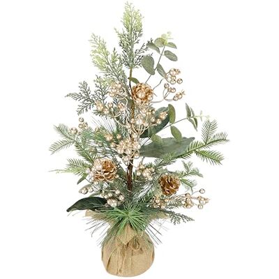 Flair Flower Kompozycja z jodły, jagody/szyszek w doniczce, dekoracja bożonarodzeniowa, sztuczne kwiaty, kwiaty zimowe, kwiat, gałązki, aranżacja, dekoracja bożonarodzeniowa, dekoracja stołu, Boże Flair Flower Kompozycja z jodły, jagody/szyszek w doniczce, dekoracja bożonarodzeniowa, sztuczne kwiaty, kwiaty zimowe, kwiat, gałązki, aranżacja, dekoracja bożonarodzeniowa, dekoracja stołu, Boże