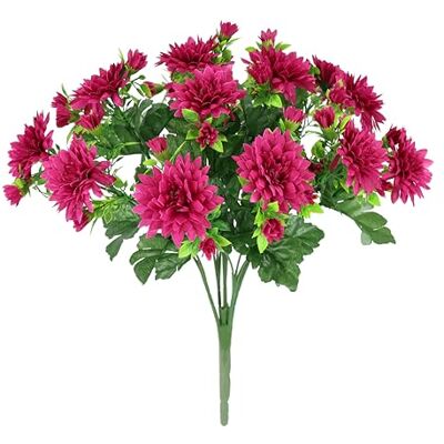 Flair Flower Sztuczne chryzantemy, bukiet 35 cm, sztuczne kwiaty, chryzantema, jesienna dekoracja, jedwabne kwiaty, sztuczne kwiaty, bukiet kwiatów, dekoracja stołu, ciemnoróżowy Flair Flower Sztuczne chryzantemy, bukiet 35 cm, sztuczne kwiaty, chryzantema, jesienna dekoracja, jedwabne kwiaty, sztuczne kwiaty, bukiet kwiatów, dekoracja stołu, ciemnoróżowy