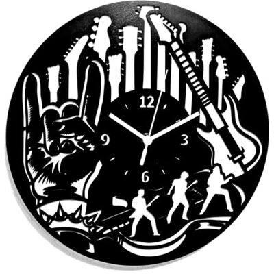 Instant Karma Clocks Zegar ścienny Zespół muzyczny Gitara Dekoracja muzyków Pomysł na prezent dla zespołu perkusisty basisty Instant Karma Clocks Zegar ścienny Zespół muzyczny Gitara Dekoracja muzyków Pomysł na prezent dla zespołu perkusisty basisty