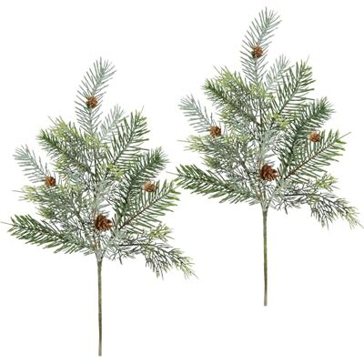 Flair Flower Sztuczna gałąź jodły z szyszkami, sztuczna gałąź, dekoracyjna gałązka jodłowa, zielone drzewa, dekoracja bożonarodzeniowa, łodyga, wieńce, wieniec adwentowy, girlanda gałąź, Boże Narodzenie, dekoracja Flair Flower Sztuczna gałąź jodły z szyszkami, sztuczna gałąź, dekoracyjna gałązka jodłowa, zielone drzewa, dekoracja bożonarodzeniowa, łodyga, wieńce, wieniec adwentowy, girlanda gałąź, Boże Narodzenie, dekoracja