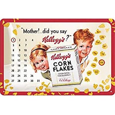 Retro metalowa tablica Kellogg's - Vintage dekoracja - 20x30cm Retro metalowa tablica Kellogg's - Vintage dekoracja - 20x30cm