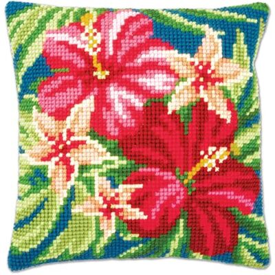 Vervaco Zestaw do Haftu Krzyżykowego Poduszka KWIATY BOTANICZNE Kanwa z Nadrukiem 40 x 40 cm Gruba Włóczka Akrylowa Zrób to Sam Dekoracja Domu DIY Cross Stitch Kit Vervaco Zestaw do Haftu Krzyżykowego Poduszka KWIATY BOTANICZNE Kanwa z Nadrukiem 40 x 40 cm Gruba Włóczka Akrylowa Zrób to Sam Dekoracja Domu DIY Cross Stitch Kit