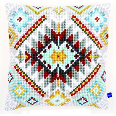 Vervaco Zestaw do Haftu Krzyżykowego Poduszka ETNICZNY I Kanwa z Nadrukiem 40 x 40 cm Gruba Włóczka Akrylowa Zrób to Sam Dekoracja Domu DIY Cross Stitch Kit Vervaco Zestaw do Haftu Krzyżykowego Poduszka ETNICZNY I Kanwa z Nadrukiem 40 x 40 cm Gruba Włóczka Akrylowa Zrób to Sam Dekoracja Domu DIY Cross Stitch Kit