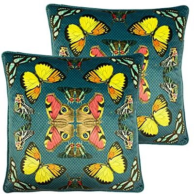Paoletti Motyl poduszki lustra, turkusowe, 50 x 50 cm Paoletti Motyl poduszki lustra, turkusowe, 50 x 50 cm
