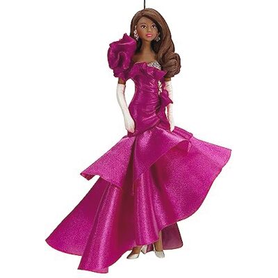Hallmark Keepsake Ozdoba świąteczna 2023, kolekcja Barbie Pink, 2023 ozdoba z porcelany i tkaniny, prezenty dla niej Hallmark Keepsake Ozdoba świąteczna 2023, kolekcja Barbie Pink, 2023 ozdoba z porcelany i tkaniny, prezenty dla niej