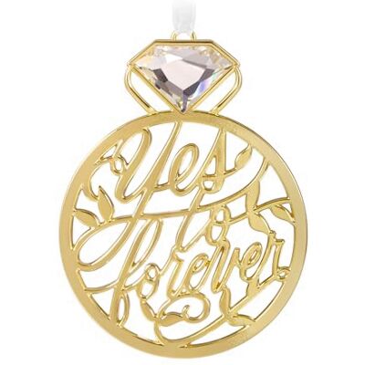 Hallmark Keepsake Ozdoba świąteczna 2024, nasze zaręczyny, metal, prezent dla pary Hallmark Keepsake Ozdoba świąteczna 2024, nasze zaręczyny, metal, prezent dla pary