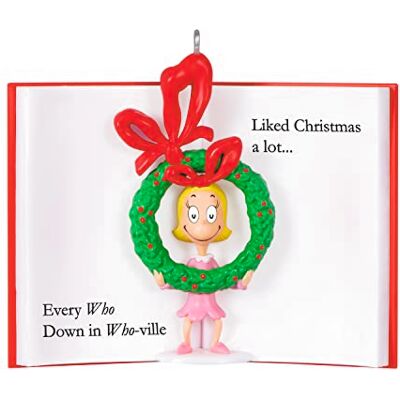 Hallmark Keepsake Christmas Grinch Ornament 2023, Dr. Seuss's How The Grinch Stole Christmas! Cindy-Lou Who Book Hallmark Keepsake Christmas Grinch Ornament 2023, Dr. Seuss's How The Grinch Stole Christmas! Cindy-Lou Who Book